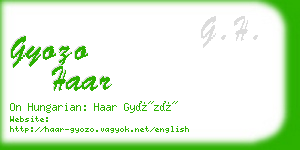 gyozo haar business card